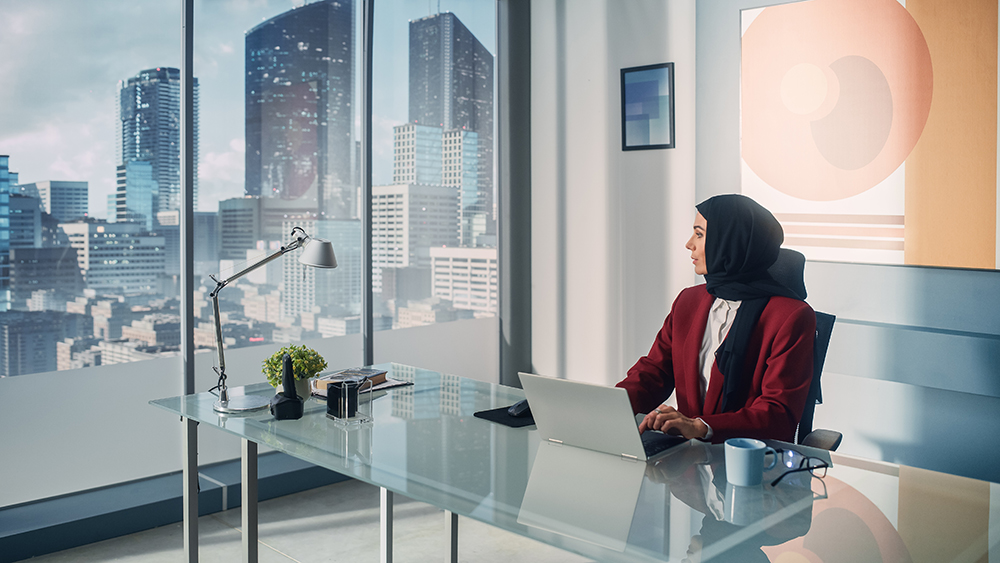 Woman In Office